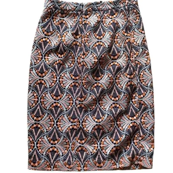 Anthropologie Moulinette Soeurs Svetla Lace Pencil Skirt Multicolor Sz 4 - Picture 5 of 5